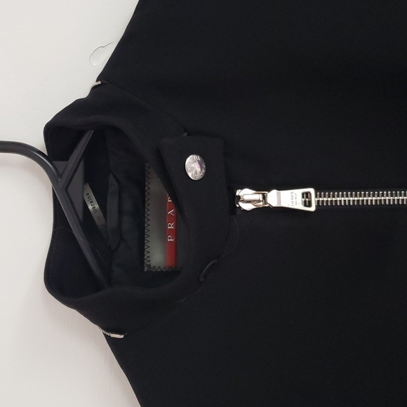 PRADA black zippered long coat xs 38eu - Picture 4 of 16